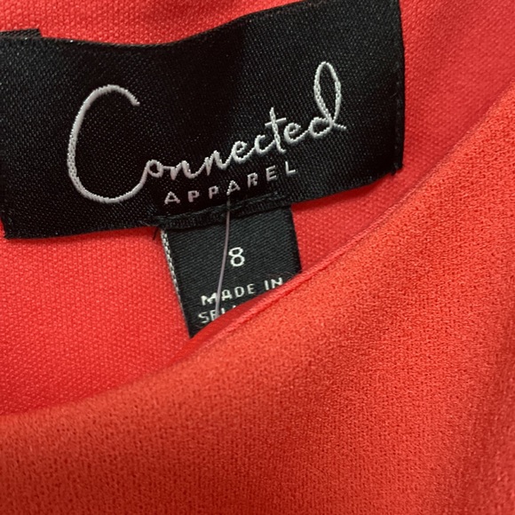 Connected Apparel Womens jumpsuit Bell Sleeve wide leg Coral size 8 - Picture 4 of 5